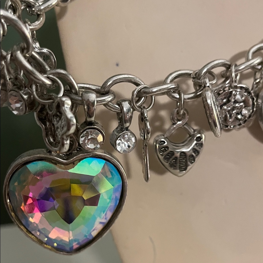 Silver Heart Charm Necklace - Picture 3 of 6